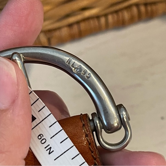 Ralph Lauren Tan Leather Belt with Silver Clasp - Picture 5 of 6